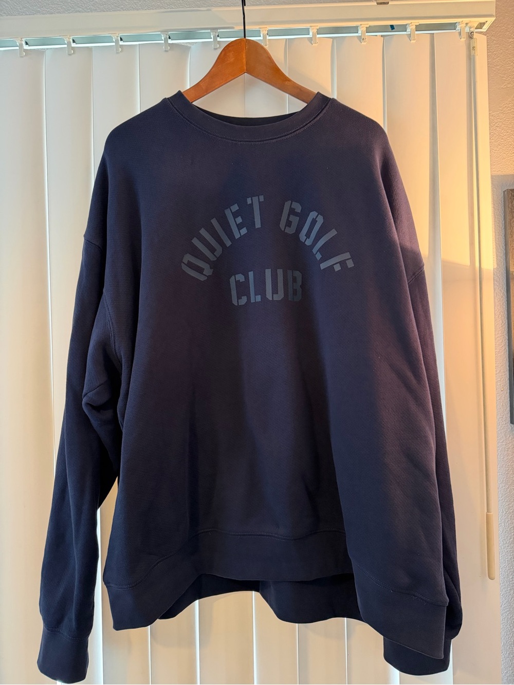 Quiet Golf Club Navy Graphic Crewneck Sweatshirt - XXL